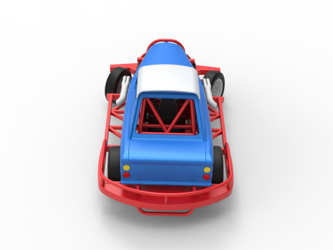 New Zealand Vintage Stock Car beim Drehen im Ma&szlig;stab 1 bis 25 3D Druckmodell