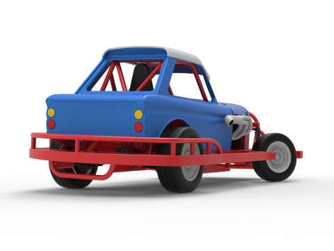 New Zealand Vintage Stock Car beim Drehen im Ma&szlig;stab 1 bis 25 3D Druckmodell