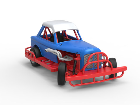 New Zealand Vintage Stock Car beim Drehen im Ma&szlig;stab 1 bis 25 3D Druckmodell