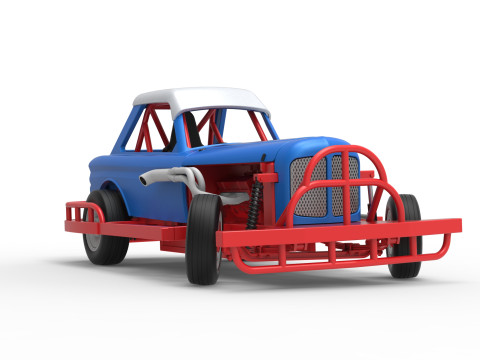 New Zealand Vintage Stock Car beim Drehen im Ma&szlig;stab 1 bis 25 3D Druckmodell