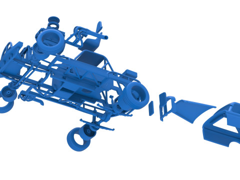 New Zealand Vintage Stock Car beim Drehen im Ma&szlig;stab 1 bis 25 3D Druckmodell