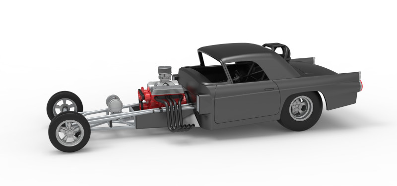 Front engine old school dragster with shell Version 12 Scale 1 to 25 3D Print Model .c4d .max .obj .3ds .fbx .stl .blend 