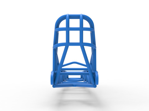 Frame of old school Front engine dragster Version 7 Scale 1 to 25 3D Print Model