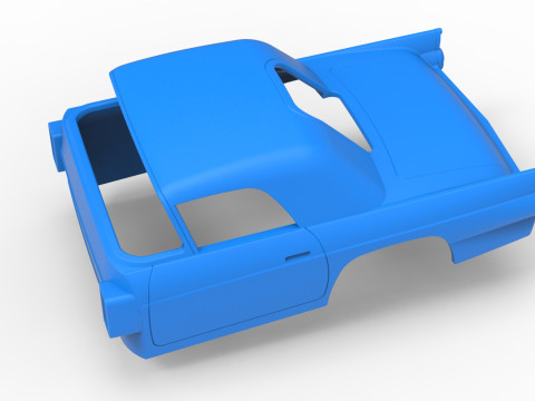 Shell of Vintage front engine dragster Version 6 Scale 1 to 25 3D Print Model