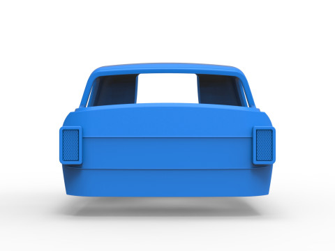 Shell of Vintage front engine dragster Version 6 Scale 1 to 25 3D Print Model