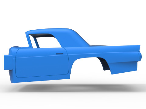 Shell of Vintage front engine dragster Version 6 Scale 1 to 25 3D Print Model