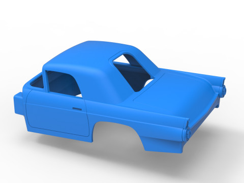 Shell of Vintage front engine dragster Version 6 Scale 1 to 25 3D Print Model