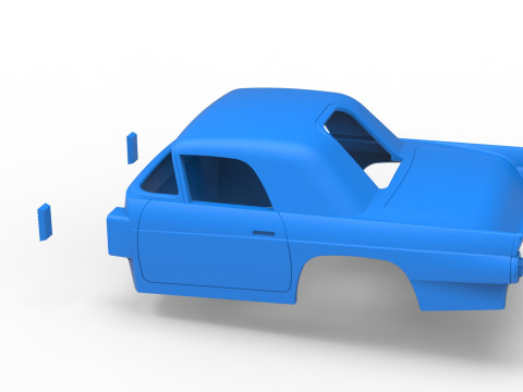 Shell of Vintage front engine dragster Version 6 Scale 1 to 25 3D Print Model