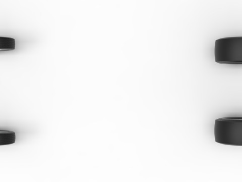 Vintage &Ouml;n motor dragster Versiyon 7 &Ouml;l&ccedil;ek 1'den 25'e kadar Tekerlek Seti 3D Baskı Modeli