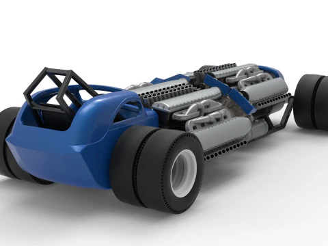 विंटेज एडब्ल्यूडी ड्रैगस्टर स्केल 1 से 25 3D प्रिंट मॉडल