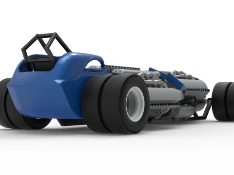 विंटेज एडब्ल्यूडी ड्रैगस्टर स्केल 1 से 25 3D प्रिंट मॉडल