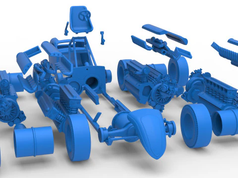 विंटेज एडब्ल्यूडी ड्रैगस्टर स्केल 1 से 25 3D प्रिंट मॉडल