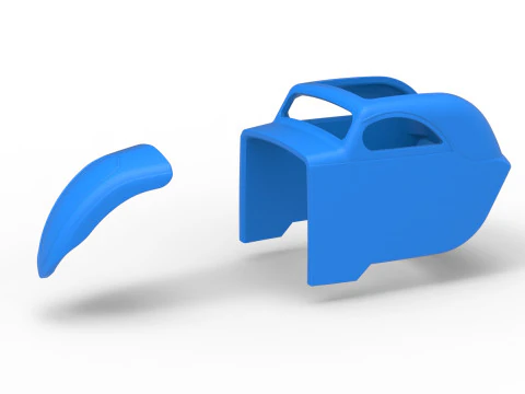 Concha de dragster Vintage Escala 1 a 25 Modelo de impresión 3D