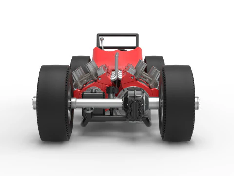 विंटेज एडब्ल्यूडी ड्रैगस्टर संस्करण 2 स्केल 1 से 25 3D प्रिंट मॉडल