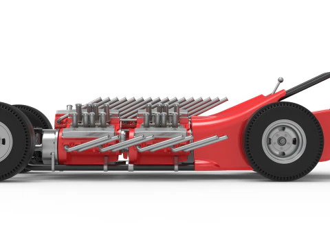 विंटेज एडब्ल्यूडी ड्रैगस्टर संस्करण 2 स्केल 1 से 25 3D प्रिंट मॉडल