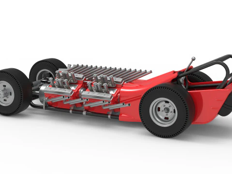 विंटेज एडब्ल्यूडी ड्रैगस्टर संस्करण 2 स्केल 1 से 25 3D प्रिंट मॉडल