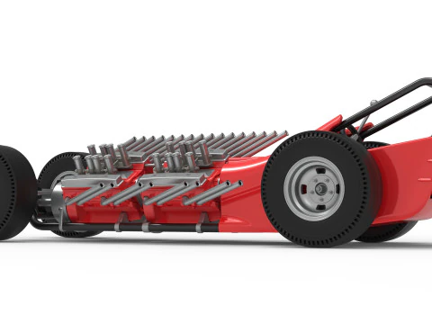 विंटेज एडब्ल्यूडी ड्रैगस्टर संस्करण 2 स्केल 1 से 25 3D प्रिंट मॉडल