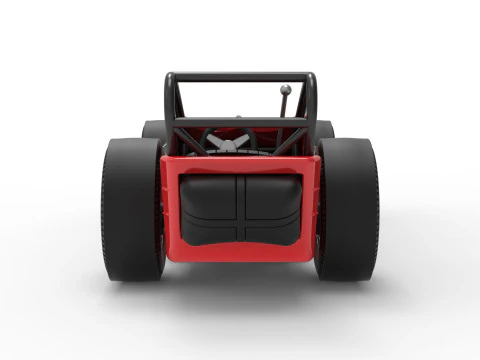 विंटेज एडब्ल्यूडी ड्रैगस्टर संस्करण 2 स्केल 1 से 25 3D प्रिंट मॉडल