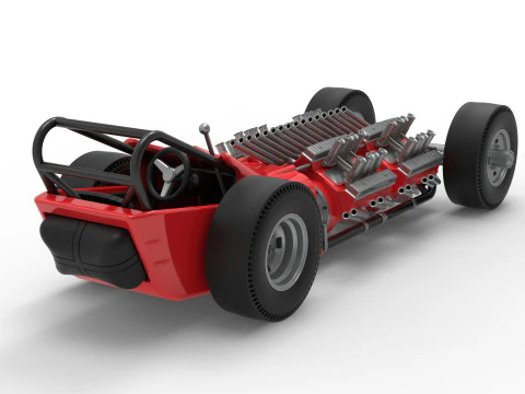 विंटेज एडब्ल्यूडी ड्रैगस्टर संस्करण 2 स्केल 1 से 25 3D प्रिंट मॉडल