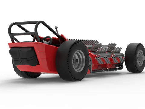 विंटेज एडब्ल्यूडी ड्रैगस्टर संस्करण 2 स्केल 1 से 25 3D प्रिंट मॉडल