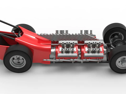 विंटेज एडब्ल्यूडी ड्रैगस्टर संस्करण 2 स्केल 1 से 25 3D प्रिंट मॉडल