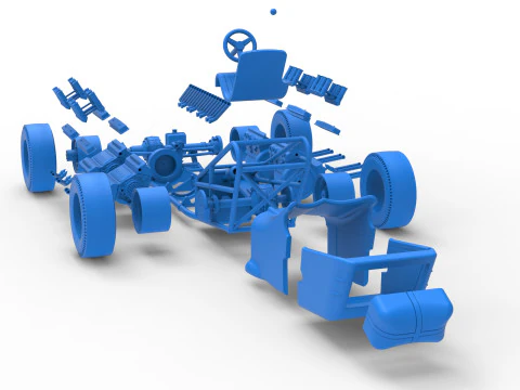 विंटेज एडब्ल्यूडी ड्रैगस्टर संस्करण 2 स्केल 1 से 25 3D प्रिंट मॉडल