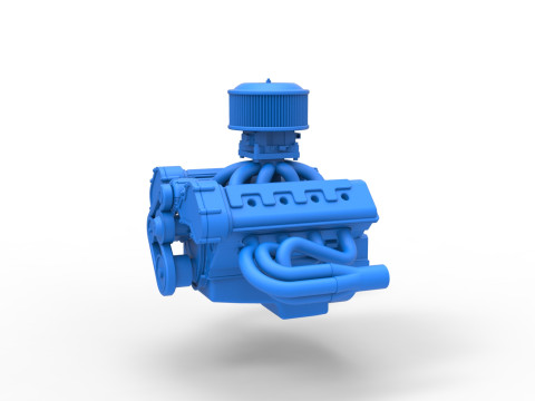 Двигун новозеландського автомобіля Superstock Масштаб 1 до 25 3D Принт Модель