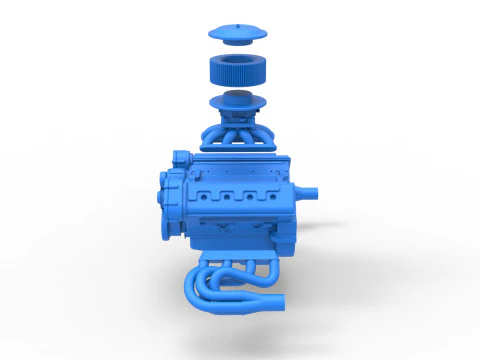 Motor do carro Superstock da Nova Zel&acirc;ndia Escala 1 a 25 Modelo de Impressão 3D