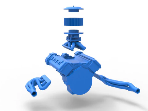 Motor do carro Superstock da Nova Zel&acirc;ndia Escala 1 a 25 Modelo de Impressão 3D