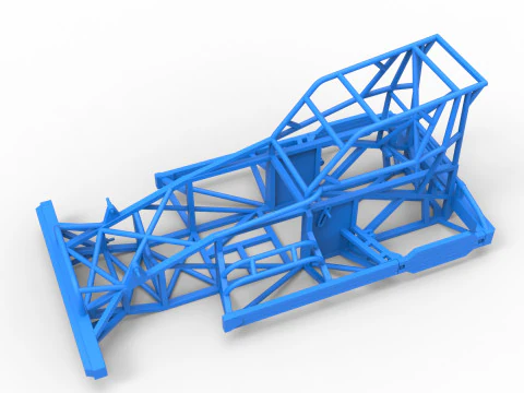 Yeni Zelanda Superstock arabasının &ccedil;er&ccedil;evesi Versiyon 4 &Ouml;l&ccedil;ek 1'den 25'e 3D Baskı Modeli