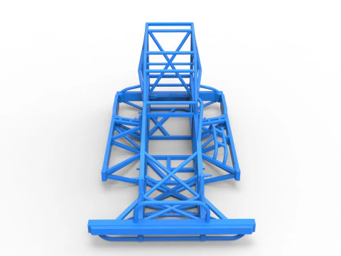 Yeni Zelanda Superstock arabasının &ccedil;er&ccedil;evesi Versiyon 4 &Ouml;l&ccedil;ek 1'den 25'e 3D Baskı Modeli