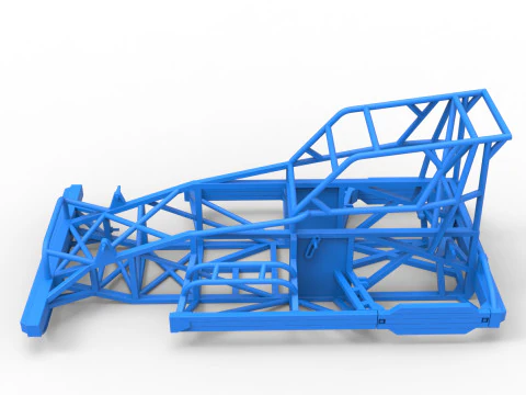 Yeni Zelanda Superstock arabasının &ccedil;er&ccedil;evesi Versiyon 4 &Ouml;l&ccedil;ek 1'den 25'e 3D Baskı Modeli