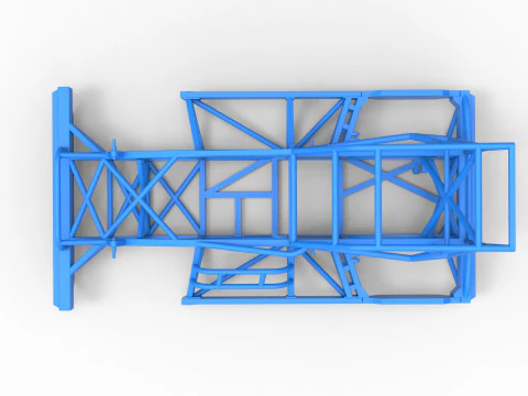 Yeni Zelanda Superstock arabasının &ccedil;er&ccedil;evesi Versiyon 4 &Ouml;l&ccedil;ek 1'den 25'e 3D Baskı Modeli