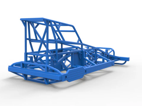 Yeni Zelanda Superstock arabasının &ccedil;er&ccedil;evesi Versiyon 4 &Ouml;l&ccedil;ek 1'den 25'e 3D Baskı Modeli
