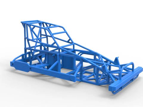 Yeni Zelanda Superstock arabasının &ccedil;er&ccedil;evesi Versiyon 4 &Ouml;l&ccedil;ek 1'den 25'e 3D Baskı Modeli