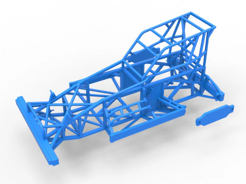 Yeni Zelanda Superstock arabasının &ccedil;er&ccedil;evesi Versiyon 4 &Ouml;l&ccedil;ek 1'den 25'e 3D Baskı Modeli