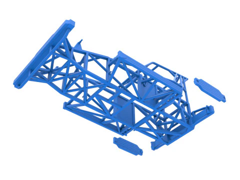 Yeni Zelanda Superstock arabasının &ccedil;er&ccedil;evesi Versiyon 4 &Ouml;l&ccedil;ek 1'den 25'e 3D Baskı Modeli