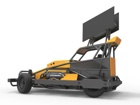 New Zealand Superstock car while turning Version 4 Scale 1 to 25 3D Print Model