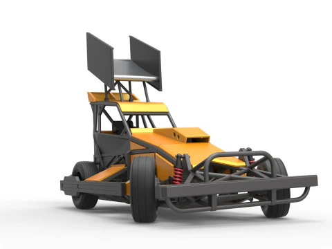 New Zealand Superstock car while turning Version 4 Scale 1 to 25 3D Print Model