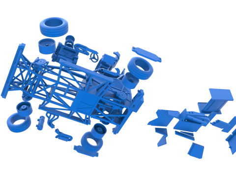 Auto Superstock neozelandese mentre gira la Versione 4 Scala da 1 a 25 Modello di stampa 3D