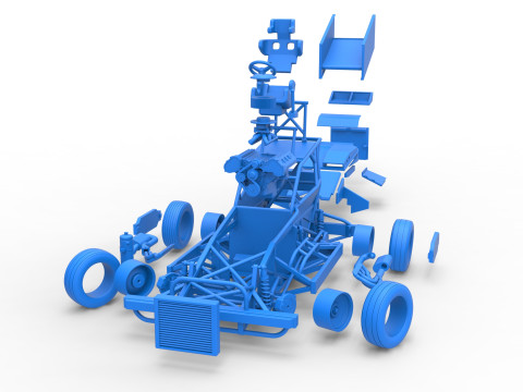 Auto Superstock neozelandese mentre gira la Versione 4 Scala da 1 a 25 Modello di stampa 3D