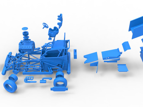 Auto Superstock neozelandese mentre gira la Versione 4 Scala da 1 a 25 Modello di stampa 3D