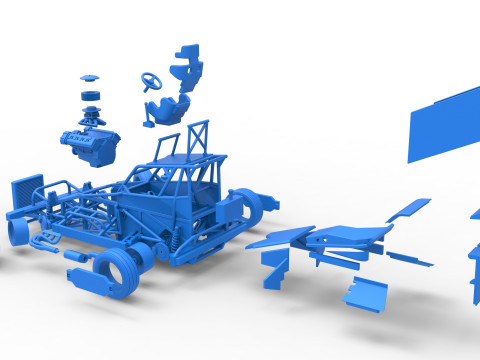 Auto Superstock neozelandese mentre gira la Versione 4 Scala da 1 a 25 Modello di stampa 3D