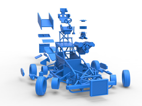 Auto Superstock neozelandese mentre gira la Versione 4 Scala da 1 a 25 Modello di stampa 3D