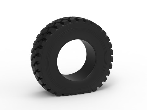 Pneu offroad 75 vazio Escala 1 a 25 Modelo de Impressão 3D