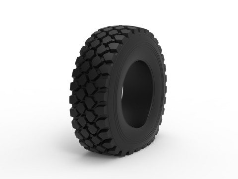 Pneumatico fuoristrada 75 sgonfio Scala da 1 a 25 Modello di stampa 3D