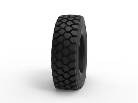 Pneumatico fuoristrada 75 sgonfio Scala da 1 a 25 Modello di stampa 3D