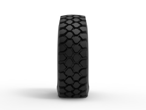 Pneumatico fuoristrada 75 sgonfio Scala da 1 a 25 Modello di stampa 3D