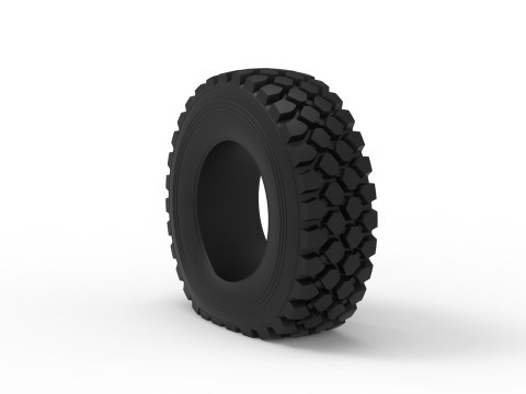 Pneumatico fuoristrada 75 sgonfio Scala da 1 a 25 Modello di stampa 3D