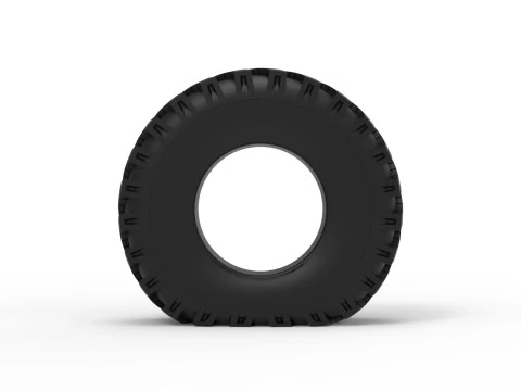 Military Ural tire OI-25 deflated Scale 1 to 25 3D Print Model